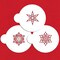 Small Crystal Snowflakes Cookie Stencil #2 | C747 by Designer Stencils | Cookie Decorating Tools | Baking Stencils for Royal Icing, Airbrush, Dusting Powder | Reusable Plastic Food Grade Stencil for Cookie | Easy to Use & Clean Cookie Stencil